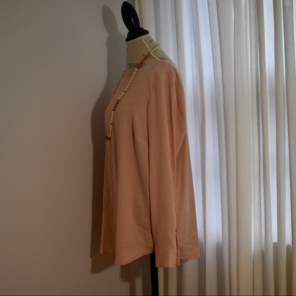 Ann Taylor Light Pink Long Sleeve Blouse - Picture 3 of 6